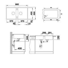 Chậu đá blancozia 9 567.68.649 màu vàng kem