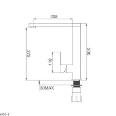 Vòi rửa chén Malloca K130-S