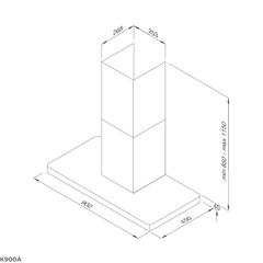 Hút mùi áp tường Malloca K900A