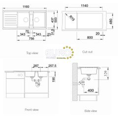 Chậu đá Blanco Lexa 8S Jasmine 525909