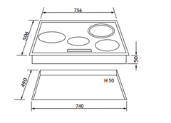 Bếp điện Rosieres RVEF74IN