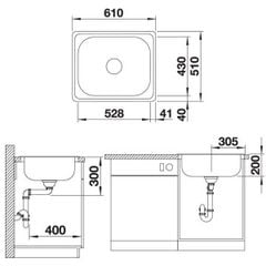 Chậu rửa chén inox Blanco 570.27.199