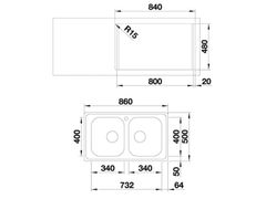 Chậu rửa chén inox Blanco 570.27.210