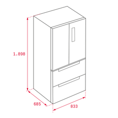 Tủ lạnh side by side Teka RFD 77820 GBK