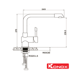 Vòi rửa bát Konox KN1205