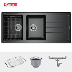 Chậu rửa bát đá Konox Granite Sink Phoenix 1160 Black