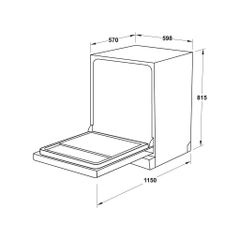 Máy rửa chén bán âm Hafele HDW-SI60AB 538.21.320