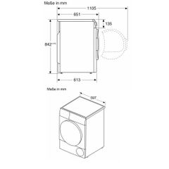 Máy Sấy Quần Áo Bosch Seri 8  WQB245B40 9kg