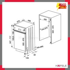 Máy Rửa Bát Âm Tủ HAFELE HDW-B451B 533.23.276 – Giải Pháp Gọn Gàng Và Hiệu Quả Cho Căn Bếp Hiện Đại