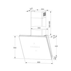 Hút mùi áp tường Malloca MC 60GT-G