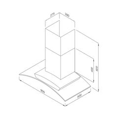Hút mùi áp tường Malloca MC 9077 LCD