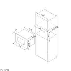 Lò vi sóng Malloca MW 927BG (kính đen)