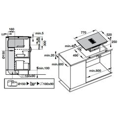 Bếp từ kết hợp hút mùi Hafele HC-IHH77A 539.66.822