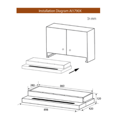 Hút mùi âm tủ Slim siêu mỏng Brandt AI1790X