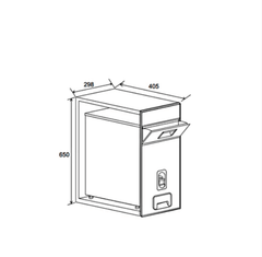 Thùng Gạo Âm Tủ Hafele 549.32.990 300mm