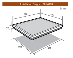 Bếp từ 4 vùng nấu Brandt BPI6410B