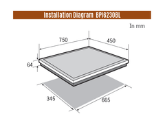 Bếp từ 2 vùng nấu Brandt BPI6230BL
