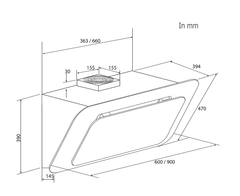 Hút mùi kính vát treo tường Brandt BHV6961B