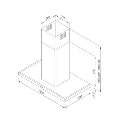 Hút mùi đảo Malloca Slim K-4250