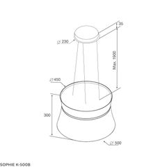 Hút mùi Malloca Sophie K-500W