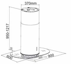 Máy hút mùi đảo Canzy CZ 350C