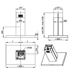 Máy hút mùi đảo hafele HH-IS90B 539.81.715