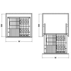 giá xoong nồi tủ dưới Hafele 549.03.156