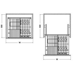 Giá xoong nồi tủ dưới Hafele 549.03.155