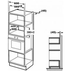 Lò vi sóng âm tủ AMICA AMM25BI