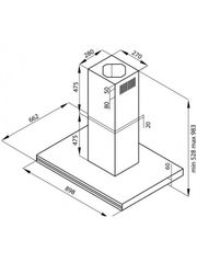 Máy hút mùi đảo AMICA OWS952T