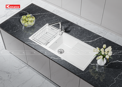 Chậu rửa đá Konox Granite Sink Phoenix 1160 White Silver