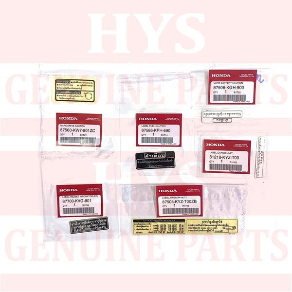 BỘ TEM THÔNG SỐ WAVE125i 2019 ( 6 MIẾNG ) ĐEN