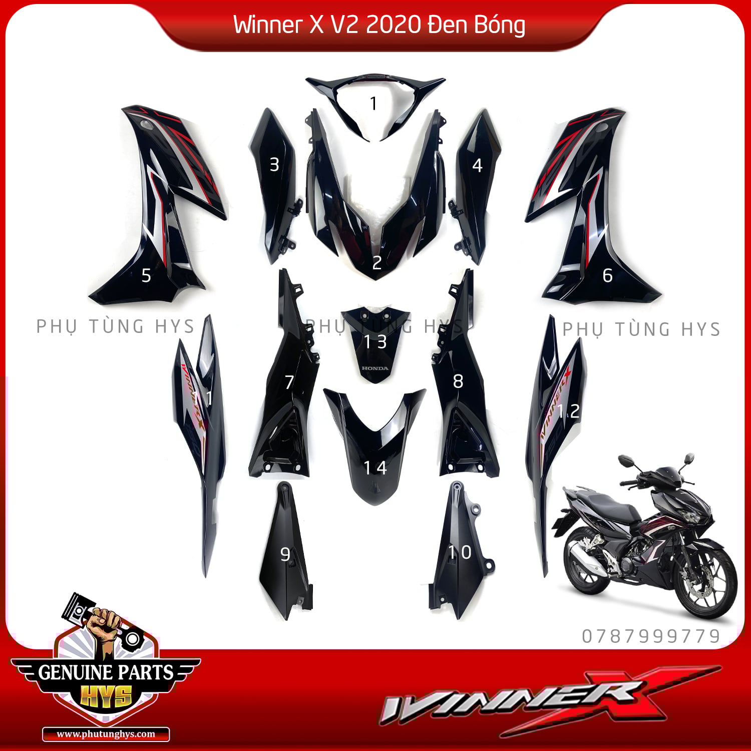 DÀN ÁO WINNER X V2 ĐEN BÓNG 2020