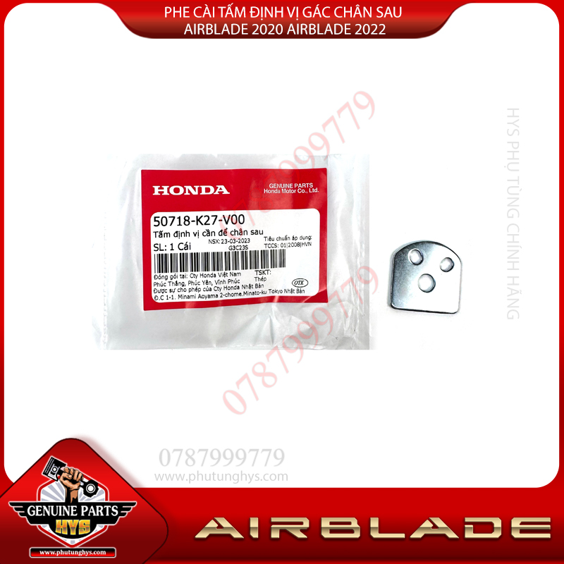 PHE CÀI TẤM ĐỊNH VỊ GÁC CHÂN SAU AIRBLADE 2020 AIRBLADE 2022