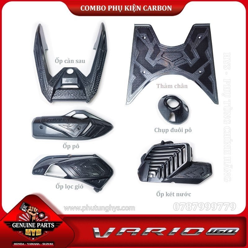 COMBO PHỤ KIỆN TRANG TRÍ CARBON VARIO 160
