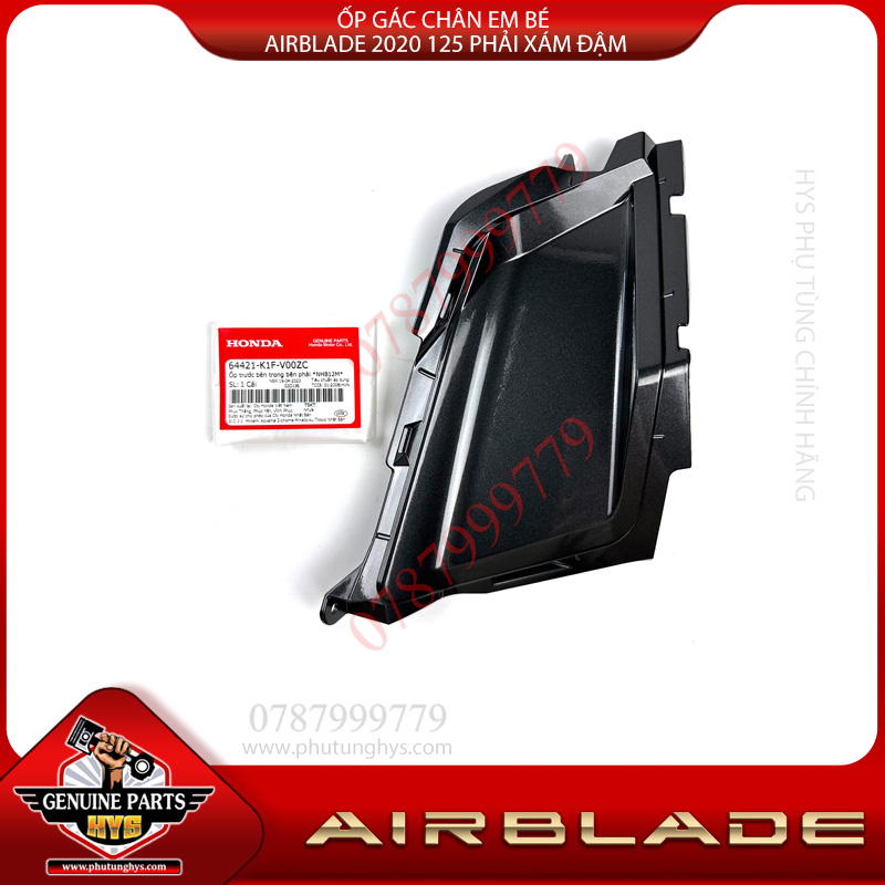 ỐP GÁC CHÂN EM BÉ AIRBLADE 2020 125 PHẢI XÁM ĐẬM