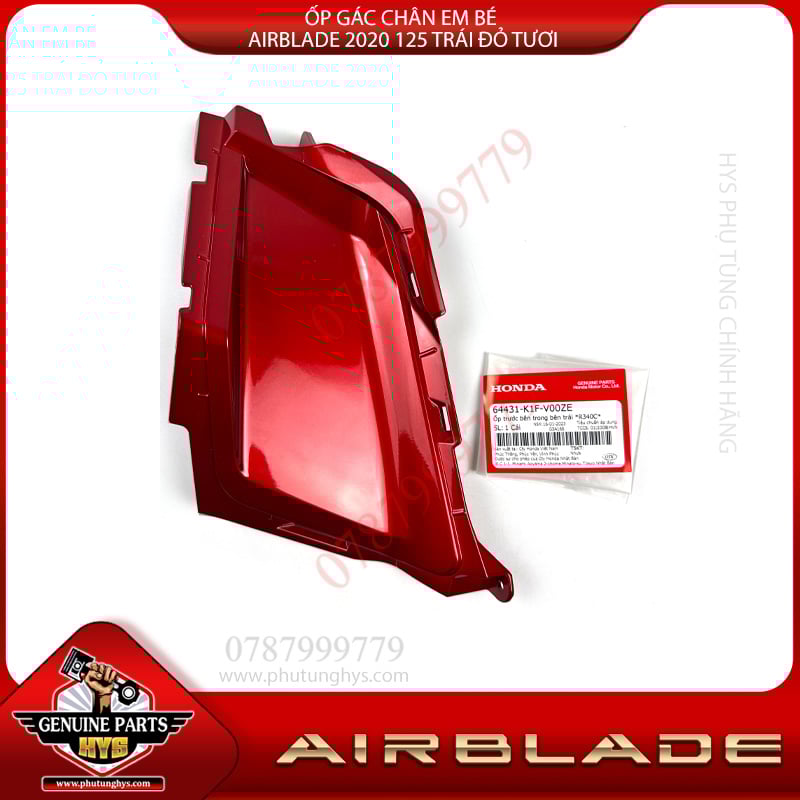 ỐP GÁC CHÂN EM BÉ AIRBLADE 2020 125 TRÁI ĐỎ TƯƠI