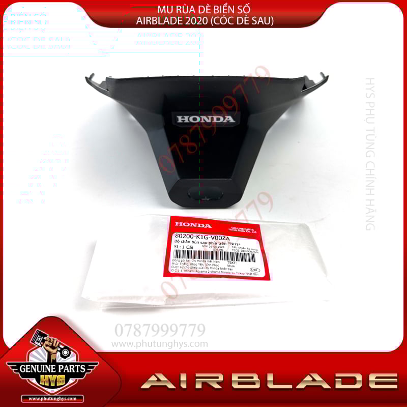 MU RÙA DÈ BIỂN SỐ AIRBLADE 2020 (CÓC DÈ SAU)