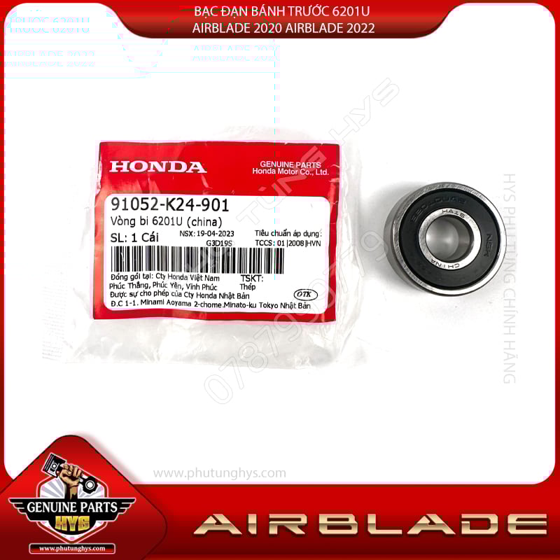 BẠC ĐẠN BÁNH TRƯỚC 6201U AIRBLADE 2020 AIRBLADE 2022