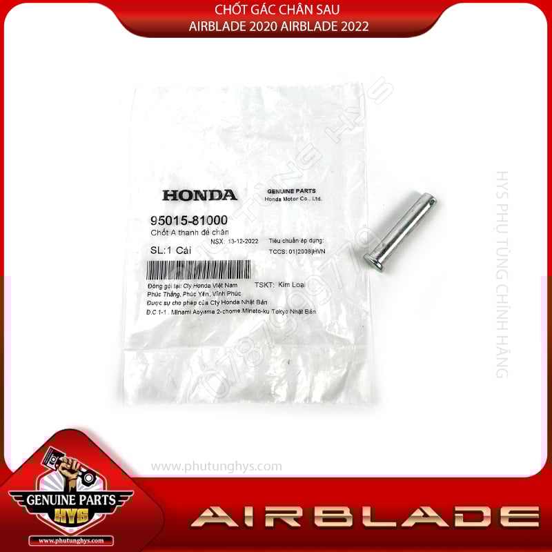 CHỐT GÁC CHÂN SAU AIRBLADE 2020 AIRBLADE 2022