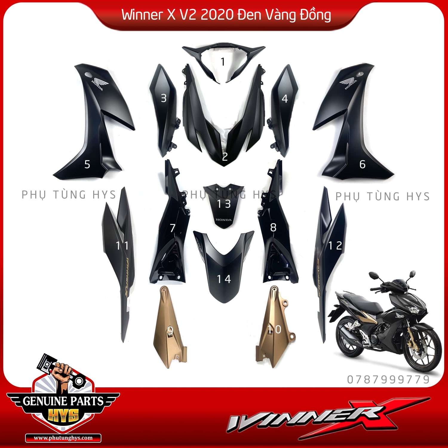 DÀN ÁO WINNER X V2 ĐEN VÀNG ĐỒNG 2020