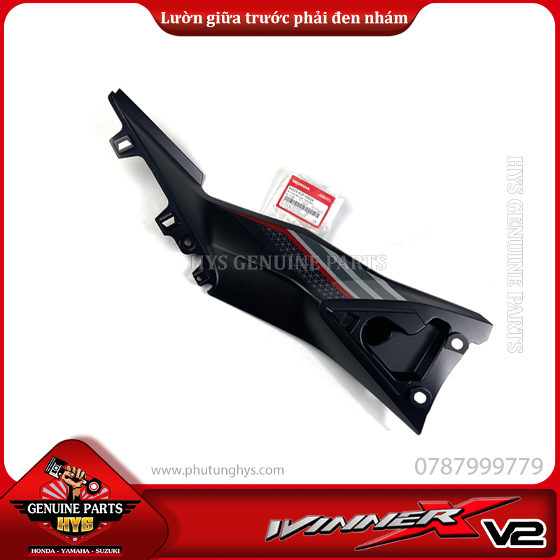 LƯỜN GIỮA PHÍA TRƯỚC WINNER X V2 PHẢI ĐEN NHÁM (BẢN BẠC ĐEN ĐỎ 2020 ABS)