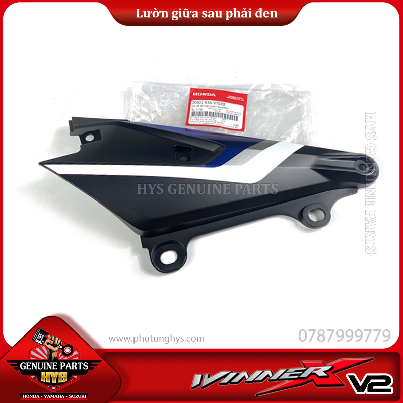 LƯỜN GIỮA PHÍA SAU WINNER X V2 PHẢI ĐEN (BẢN ĐỎ XANH TRẮNG ĐEN HRC 2020 ABS)