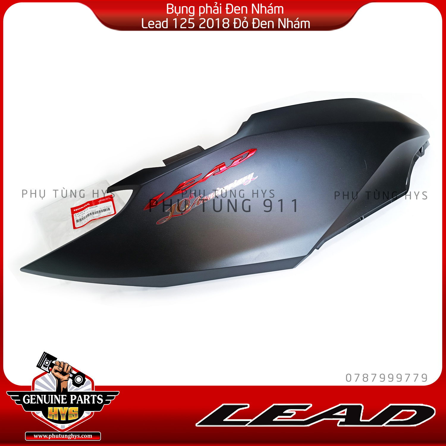 DÀN ÁO LEAD 125 2VAL ĐỎ ĐEN NHÁM KỈ NIỆM 10 NĂM (2018 - 2022) 16 MÓN