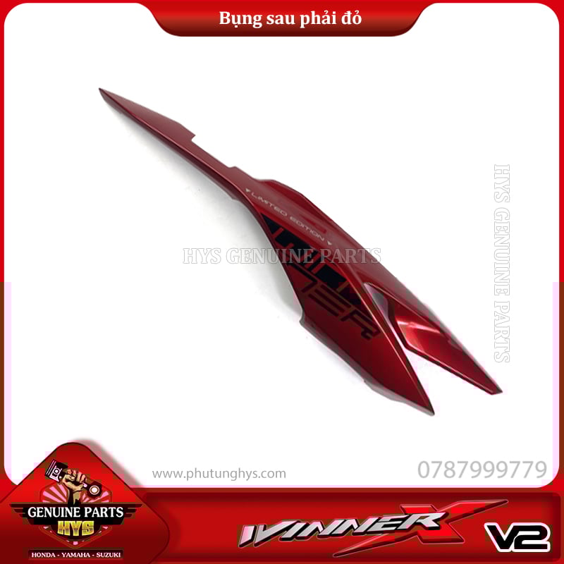 BỤNG SAU WINNER X V2 PHẢI ĐỎ (BẢN ĐEN ĐỎ XÁM 2021)