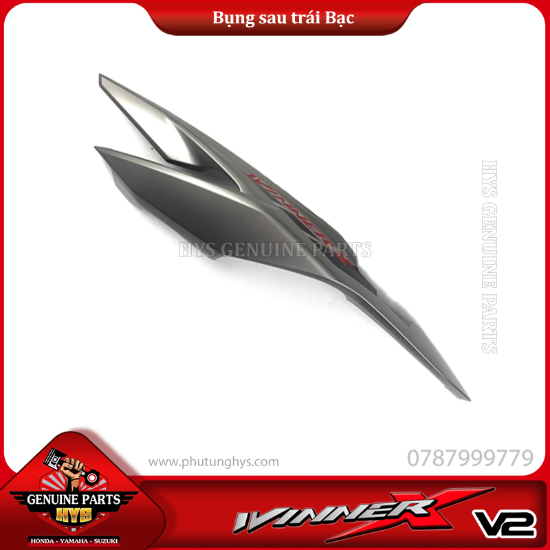 BỤNG SAU WINNER X V2 TRÁI BẠC (BẢN BẠC ĐỎ ĐEN 2019)