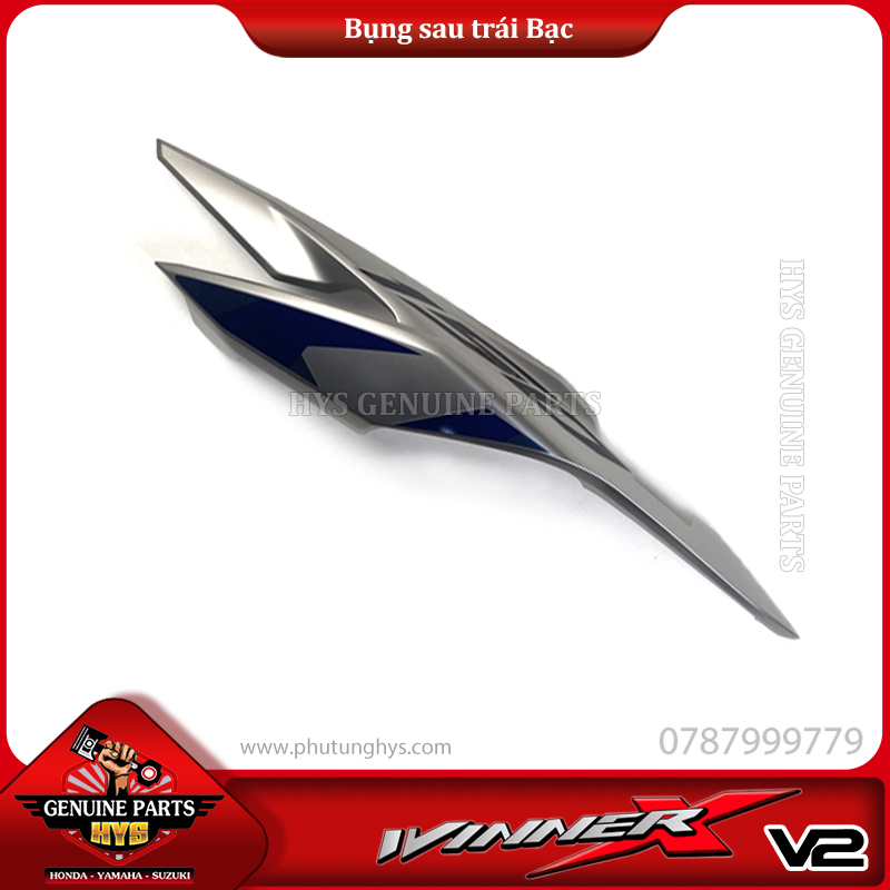 BỤNG SAU WINNER X V2 TRÁI BẠC (BẢN XANH BẠC ĐEN 2019 ABS)