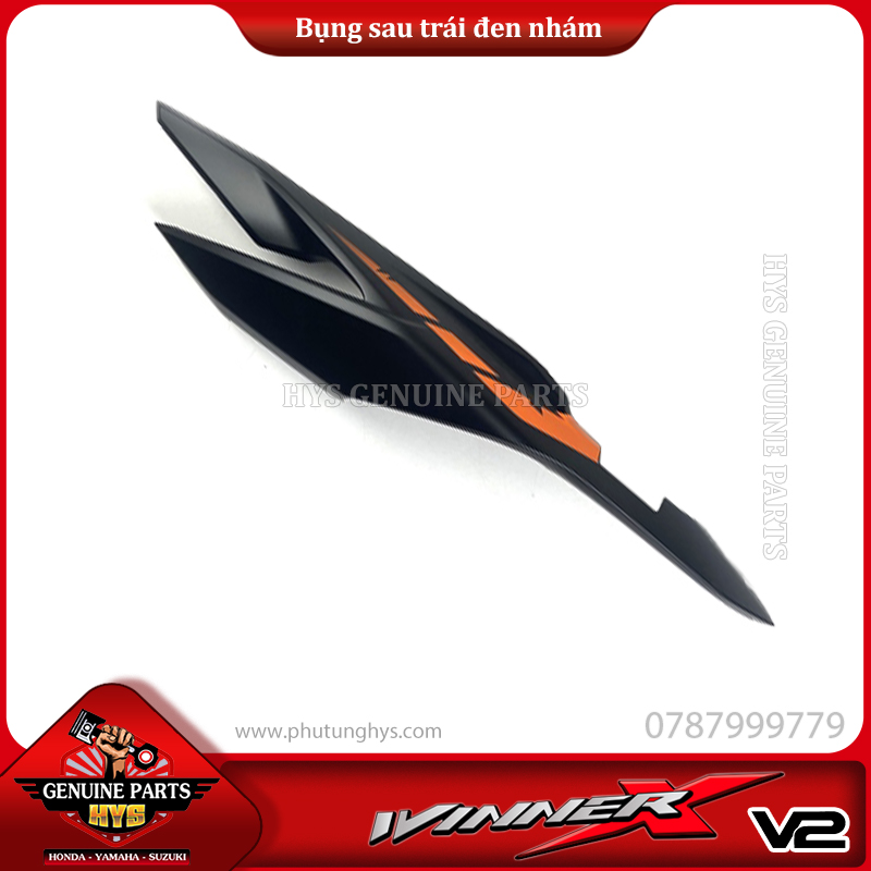 BỤNG SAU WINNER X V2 TRÁI ĐEN NHÁM (BẢN ĐEN CAM 2019)