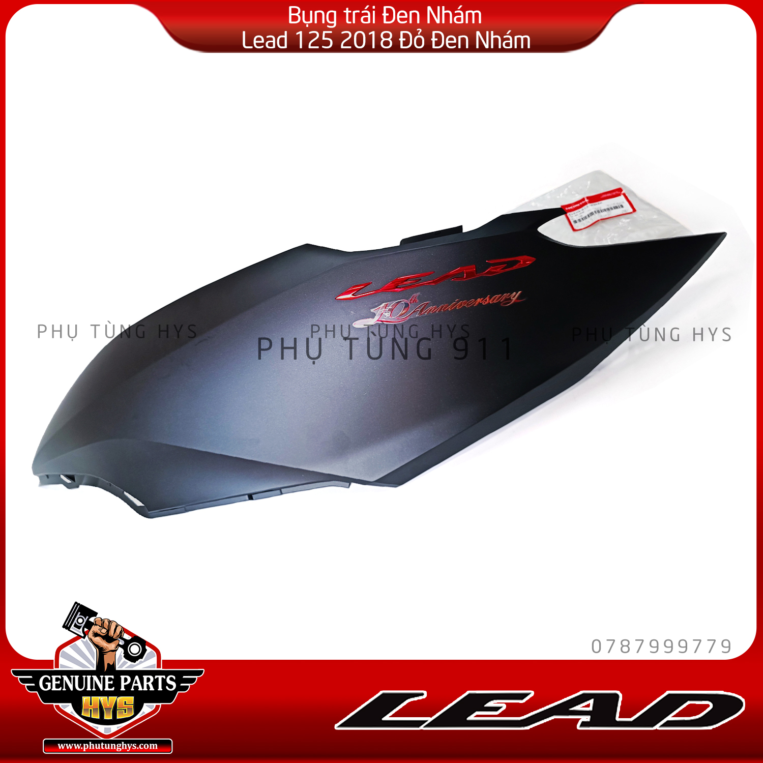 DÀN ÁO LEAD 125 2VAL ĐỎ ĐEN NHÁM KỈ NIỆM 10 NĂM (2018 - 2022) 16 MÓN