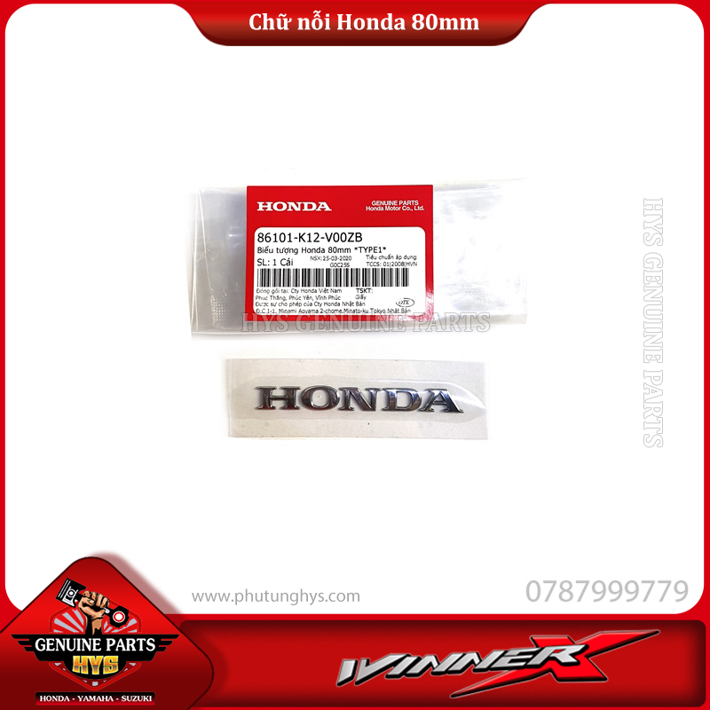 CHỮ NỔI HONDA CHROME WINNER V1 80MM